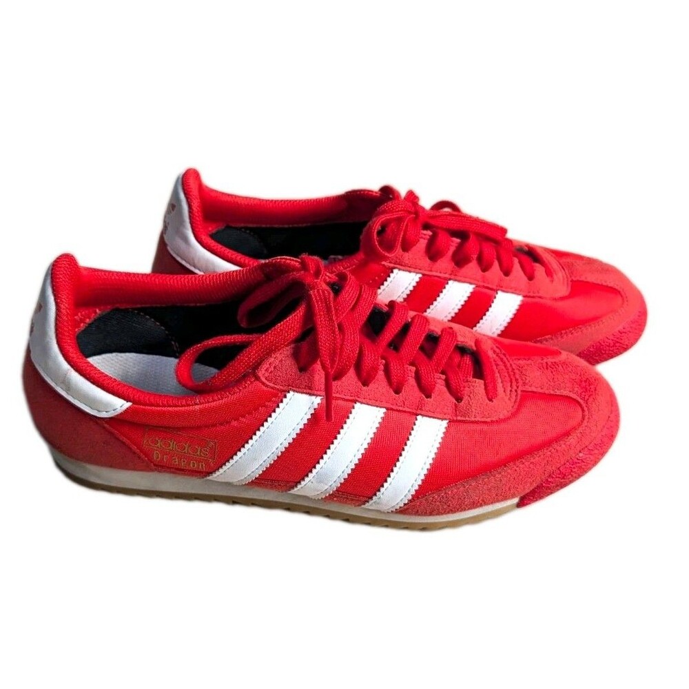 Adidas Originals Dragon Red White Suede Nylon Sneakers BY9701 Men's Size 8
